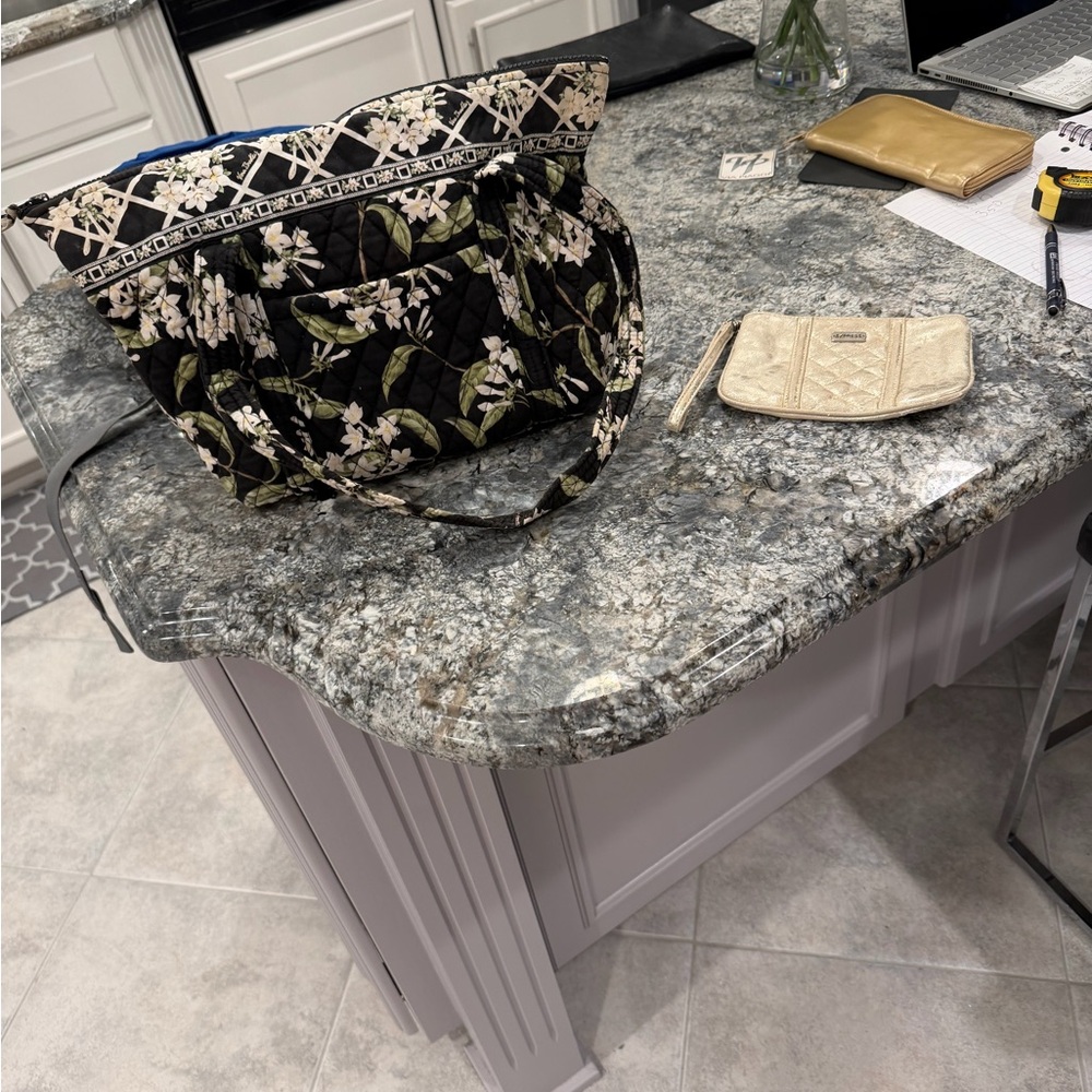 Vera Bradley Floral Black and White Tote Bag